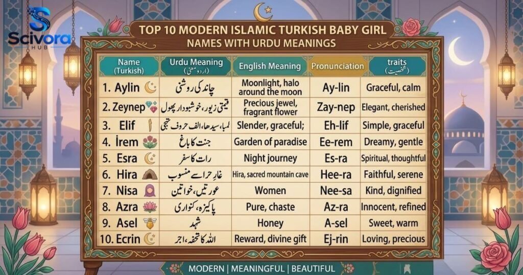 Islamic Turkish Baby Girl Names